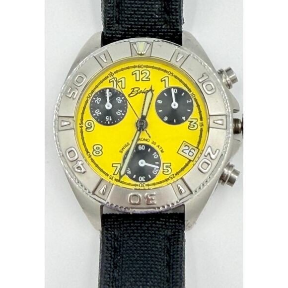 Vintage Belair Swiss Quartz Chronograph Diver Swiss Wrist Watch NEW BATTERY main image 6